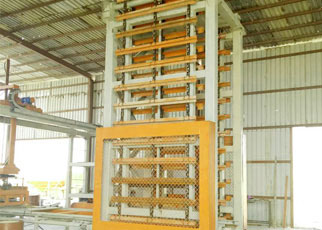 全自動水泥制磚機配自動收磚線可一氣呵成